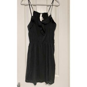 Black sundress with three silver buttons￼